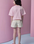 Shorts em Sarja com Elastano 94636 Infanti Infantil Menina