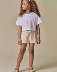 Shorts em Sarja com Elastano 94947 Infanti Infantil Menina