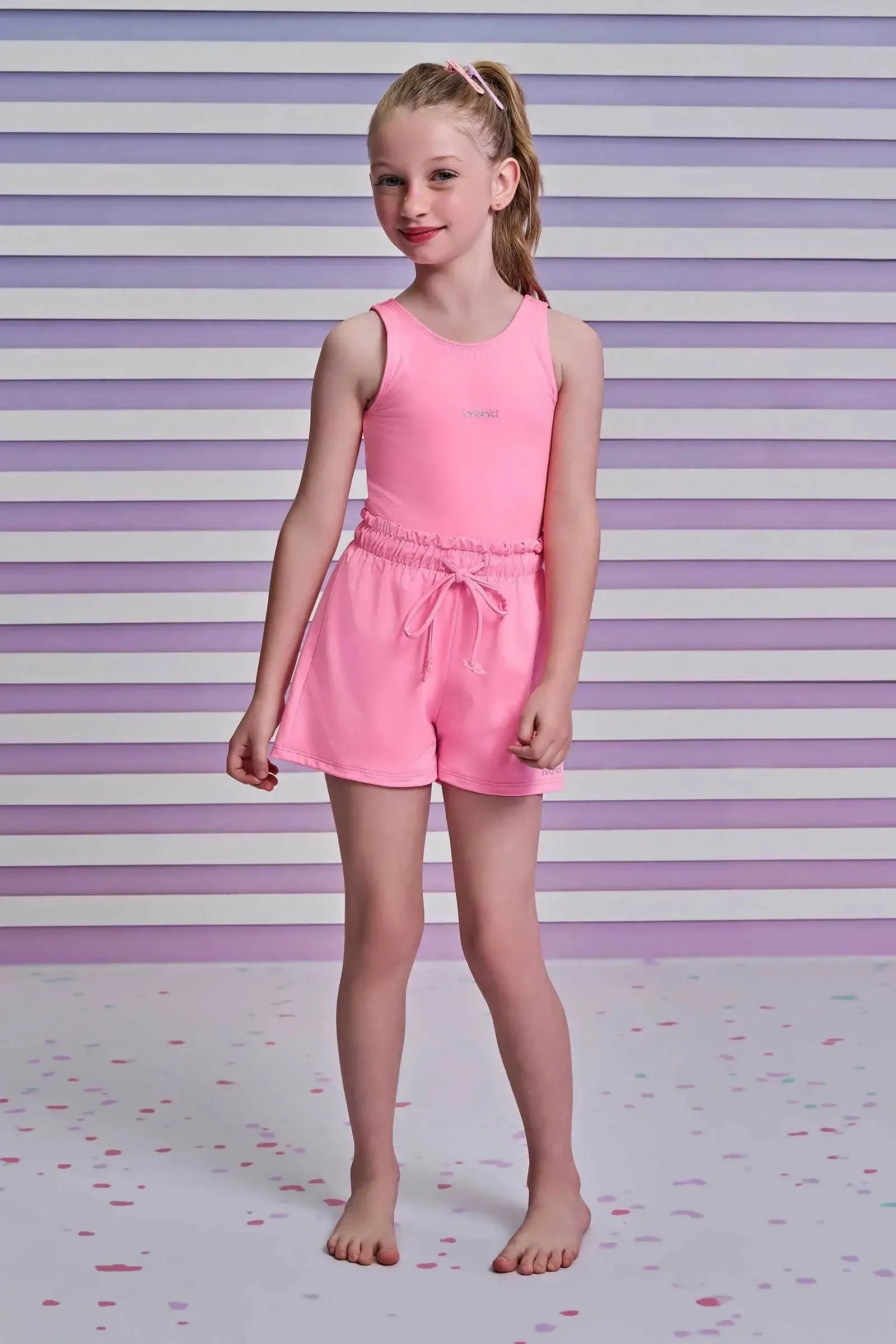 Shorts Saída de Praia em Malha UV Dry com Proteção UV 50+ 95259 Infanti Infantil Menina