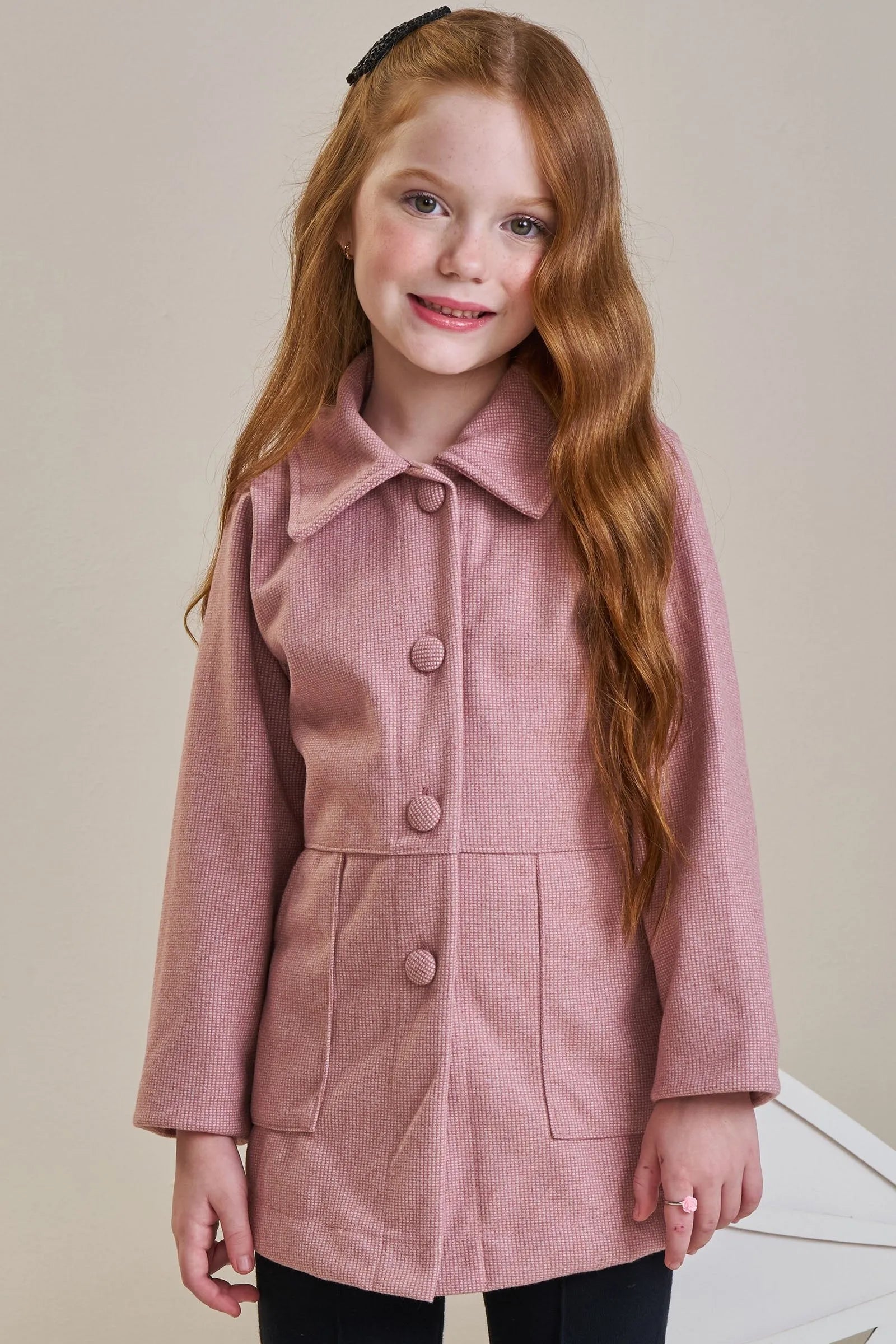 Sobretudo em Lã Batida 92598 Infanti Infantil Menina