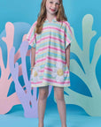 Toalha Poncho com Capuz em Plush Atoalhado 99172 Infanti Infantil Menina