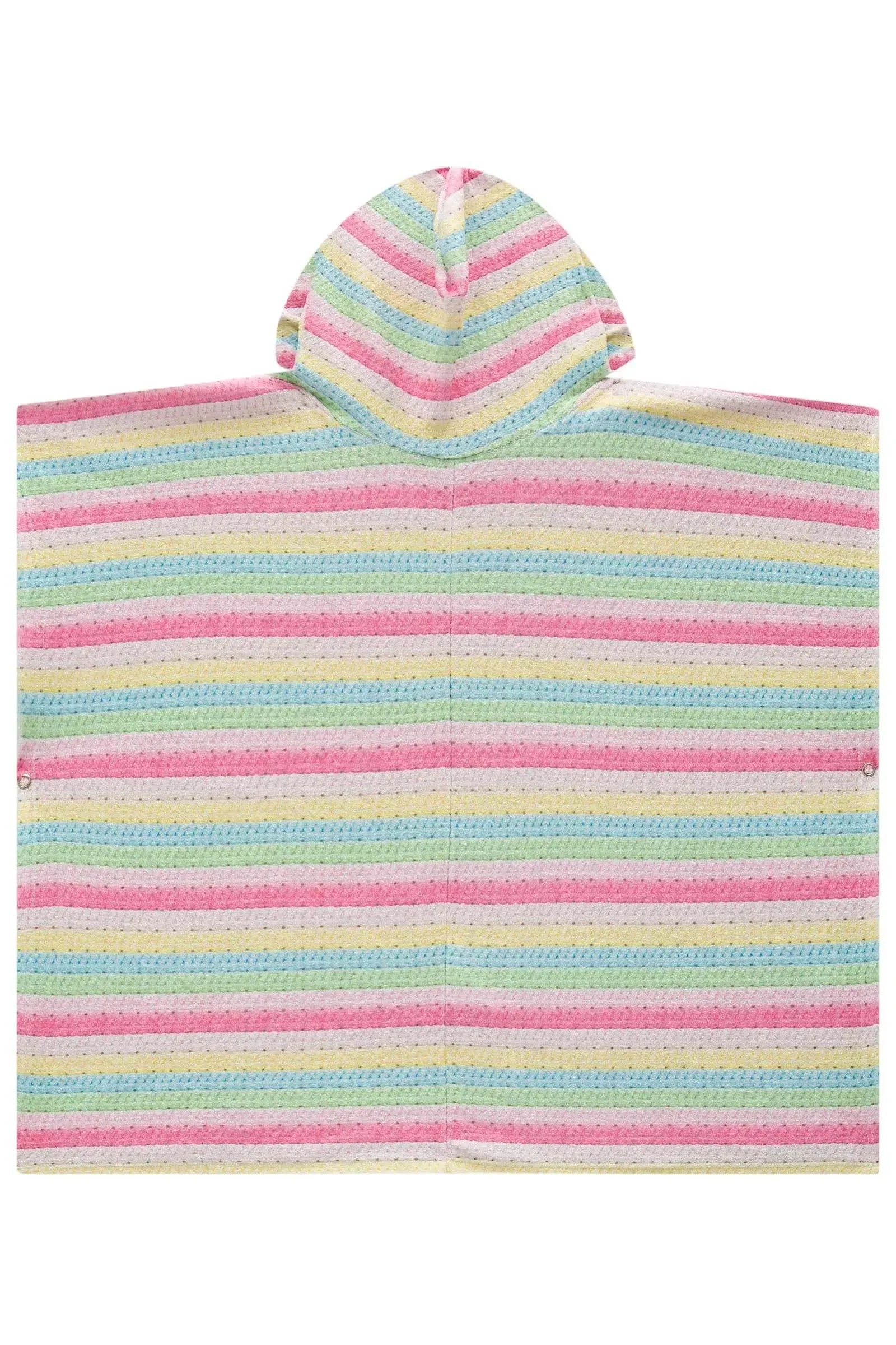 Toalha Poncho com Capuz em Plush Atoalhado 99172 Infanti Infantil Menina
