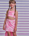 Trio de Biquíni e Saia em Malha UV Dry com Proteção UV 50+ 96225 Infanti Infantil Menina