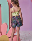 Trio de Biquíni em Malha UV Dry com Proteção UV 50 + com Shorts em Air Flow 95917 Infanti Infantil Menina