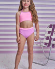 Trio de Blusa e Biquíni em Malha Poliamida com Proteção UV 50+ 96619 Infanti Infantil Menina