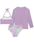 Trio de Blusa e Biquíni em Malha Uv Dry com Proteção Uv 50+ 84976 Infanti Infantil Menina
