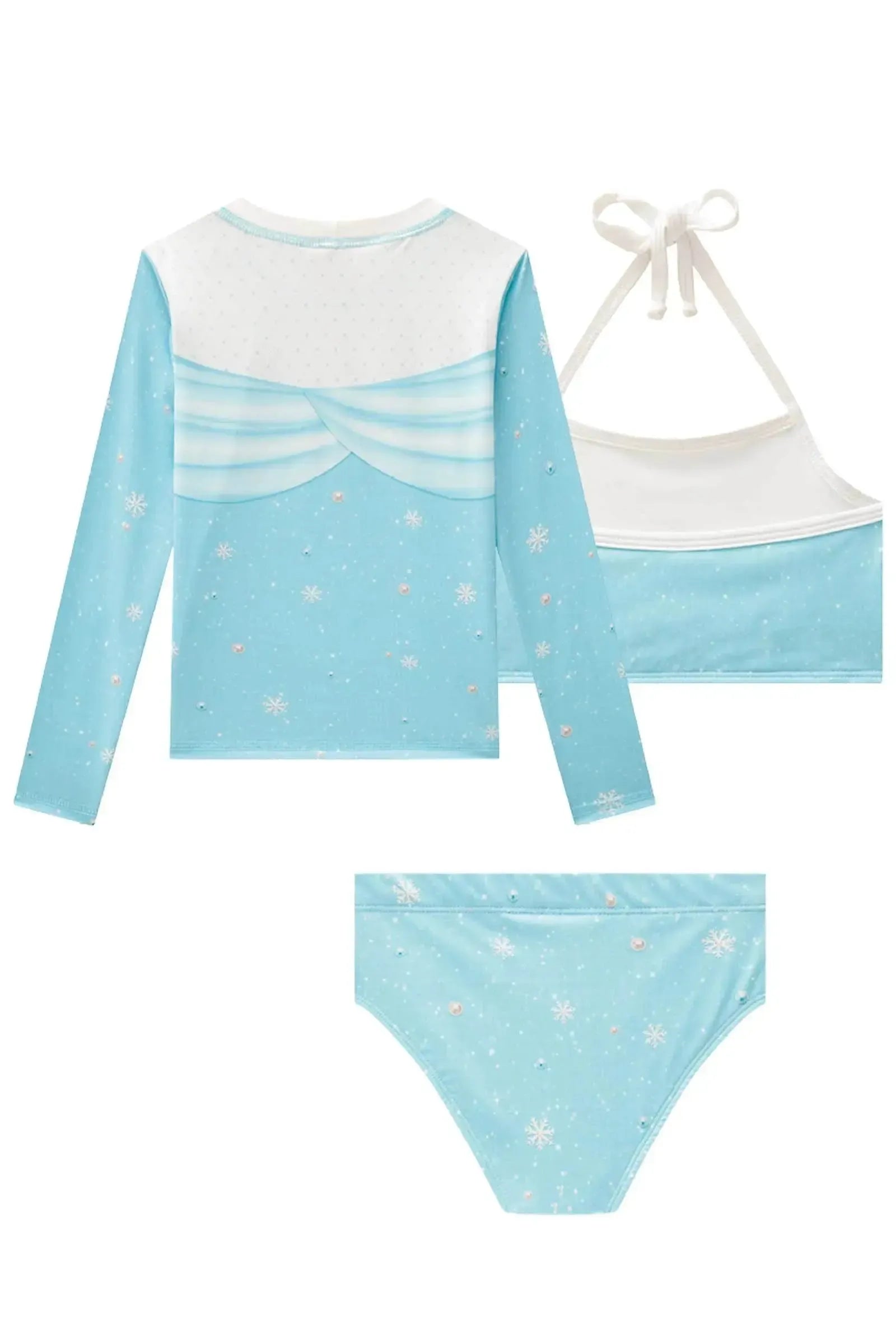 Trio de Blusa e Biquíni em Malha UV Dry com Proteção UV 50+ 87441 Infanti Infantil Menina