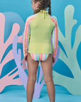 Trio de Blusa e Biquíni em Malha UV Dry com Proteção UV 50+ 99177 Infanti Infantil Menina