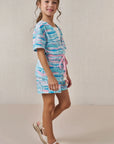 Trio de Sobreposição e Shorts em Malha Fresh com Blusa em Ribana Canelada 86858 Infanti Infantil Menina