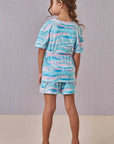 Trio de Sobreposição e Shorts em Malha Fresh com Blusa em Ribana Canelada 86858 Infanti Infantil Menina