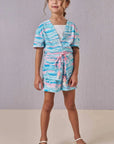 Trio de Sobreposição e Shorts em Malha Fresh com Blusa em Ribana Canelada 86858 Infanti Infantil Menina