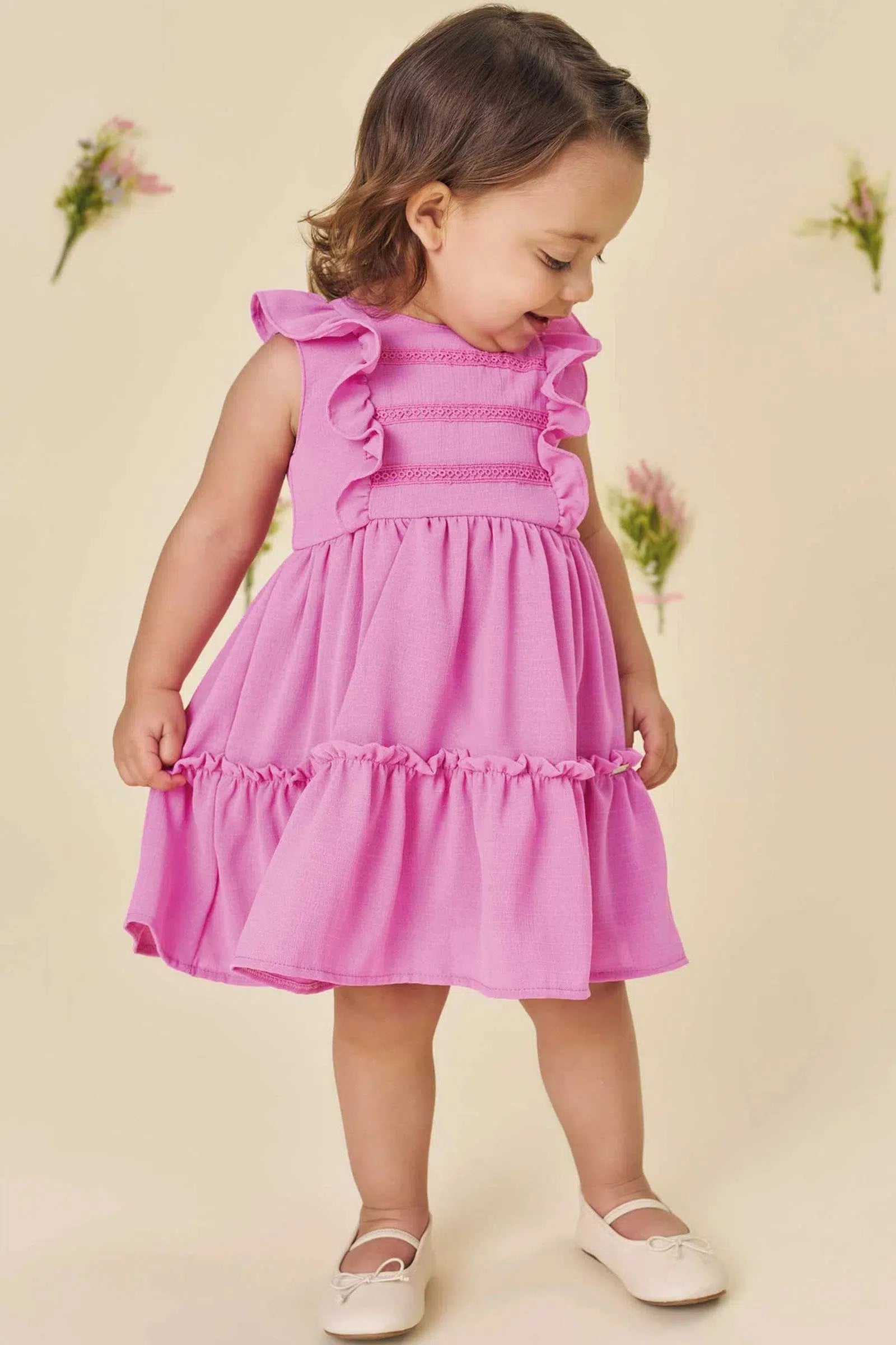 Vestido em Air Flow Crepe Duna 81842 Infanti