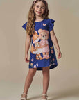 Vestido em Blend de Linho 93281 Infanti Infantil Menina
