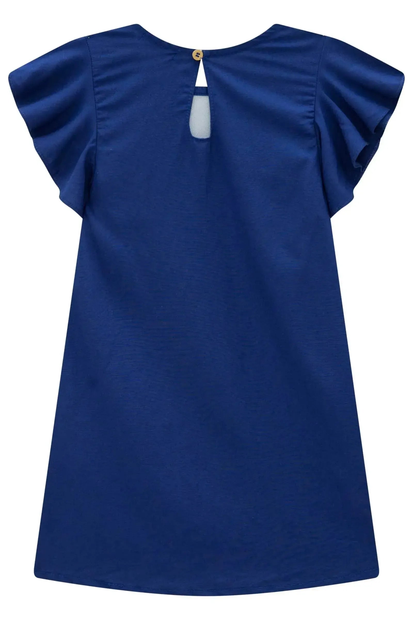 Vestido em Blend de Linho 93281 Infanti Infantil Menina
