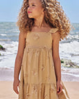 Vestido em Blend de Linho Bordado 96427 Infanti Infantil Menina