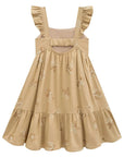 Vestido em Blend de Linho Bordado 96427 Infanti Infantil Menina