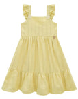 Vestido em Blend de Linho Bordado 98108 Infanti Infantil Menina