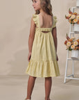Vestido em Blend de Linho Bordado 98108 Infanti Infantil Menina