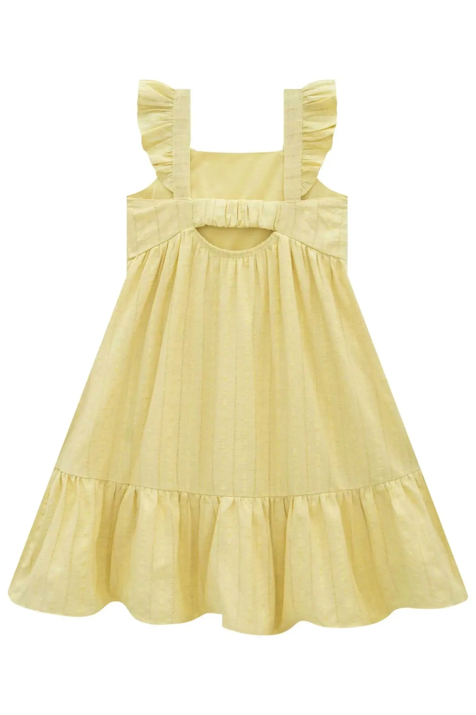 Vestido em Blend de Linho Bordado 98108 Infanti Infantil Menina
