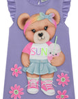 Vestido em Blend de Viscose 93214 Infanti Infantil Menina