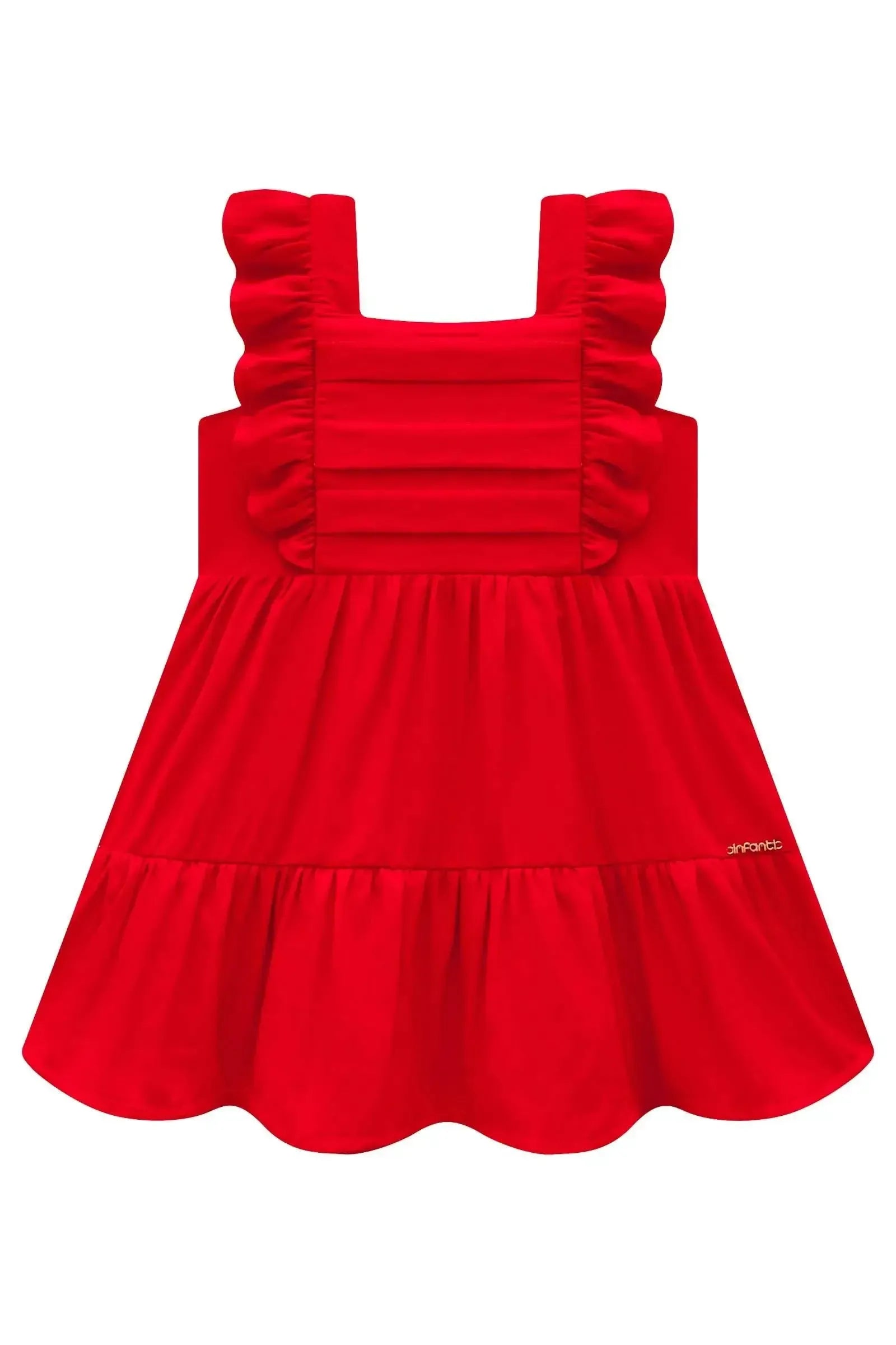 Vestido em Blend de Viscose 96604 Infanti Bebê Menina