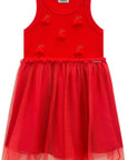 Vestido em Canelado Liz e Tule com Elastano 95747 Infanti Infantil Menina