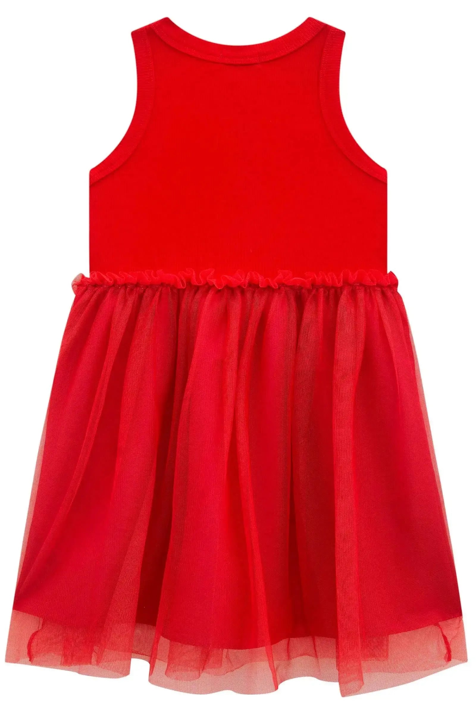 Vestido em Canelado Liz e Tule com Elastano 95747 Infanti Infantil Menina