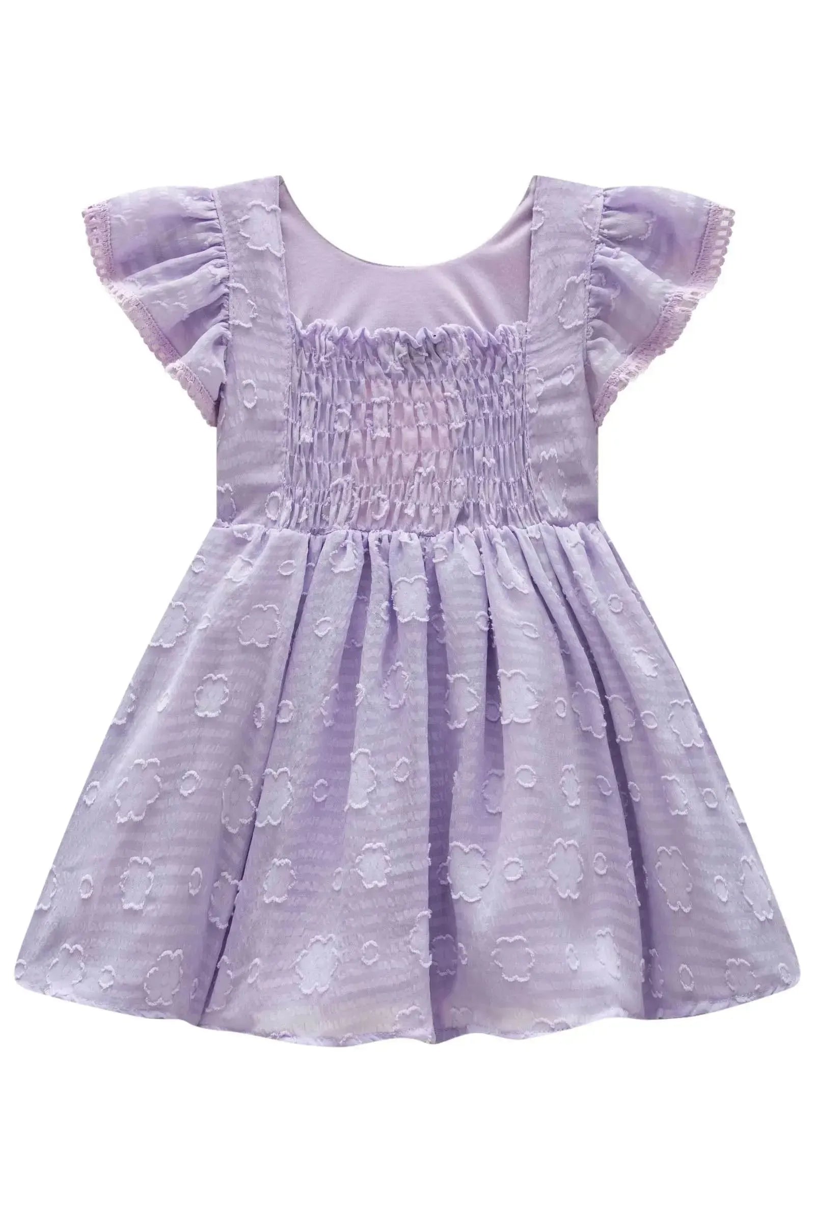 Vestido em Chiffon Flores 83429 Infanti Bebê Menina