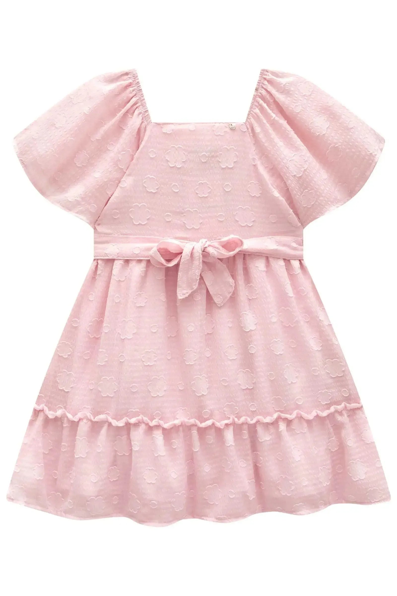 Vestido em Chiffon Flores 83997 Infanti Infantil Menina