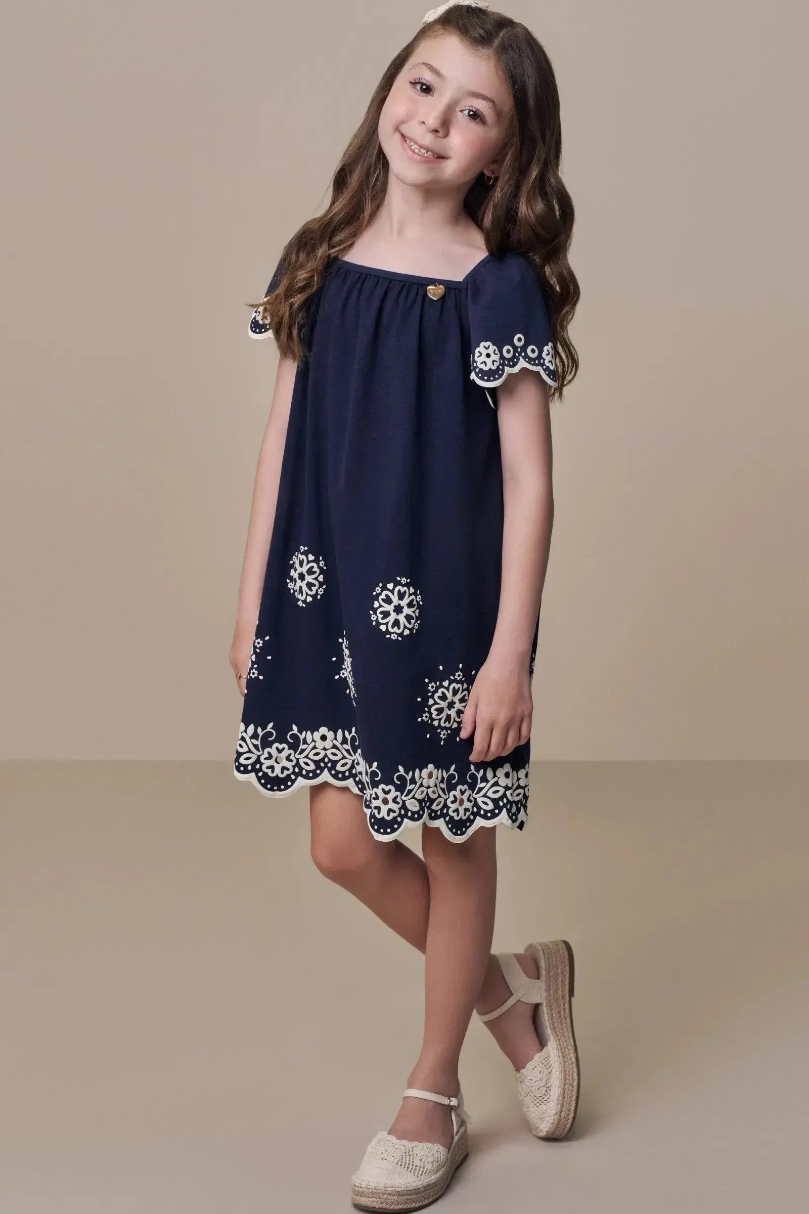 Vestido em Cotton 15785 Infanti Infantil Menina