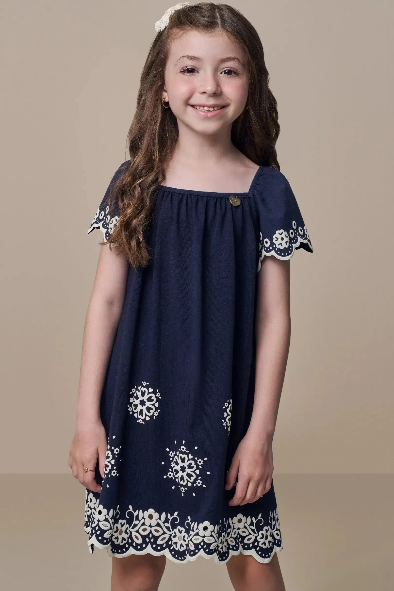 Vestido em Cotton 15785 Infanti Infantil Menina