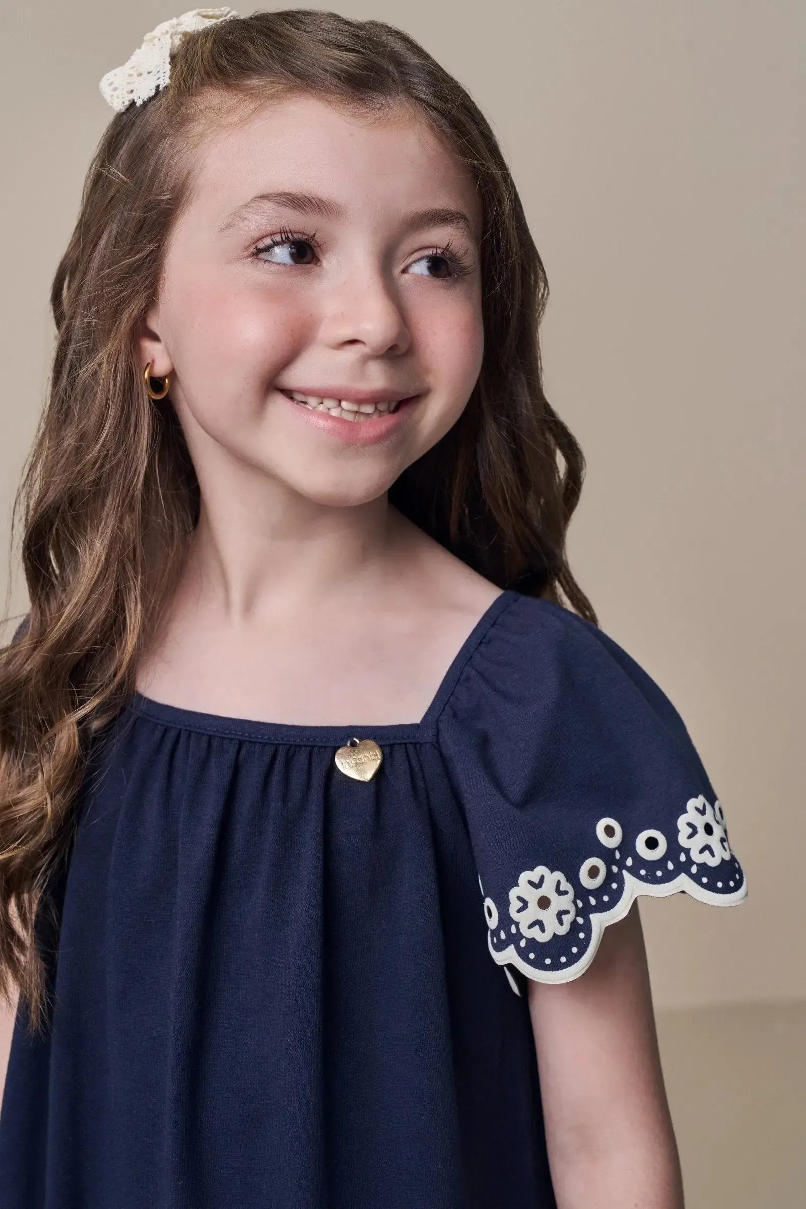 Vestido em Cotton 15785 Infanti Infantil Menina