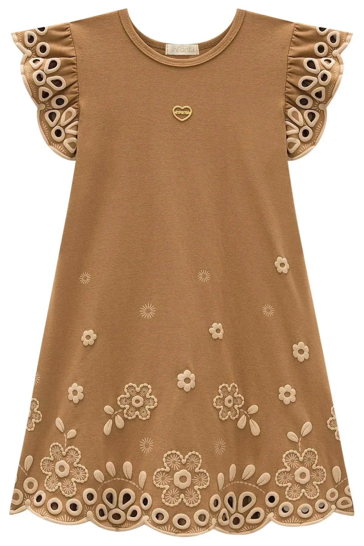 Vestido em Cotton 21720 Infanti Infantil Menina