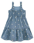 Vestido em Denim Bordado 96430 Infanti Infantil Menina