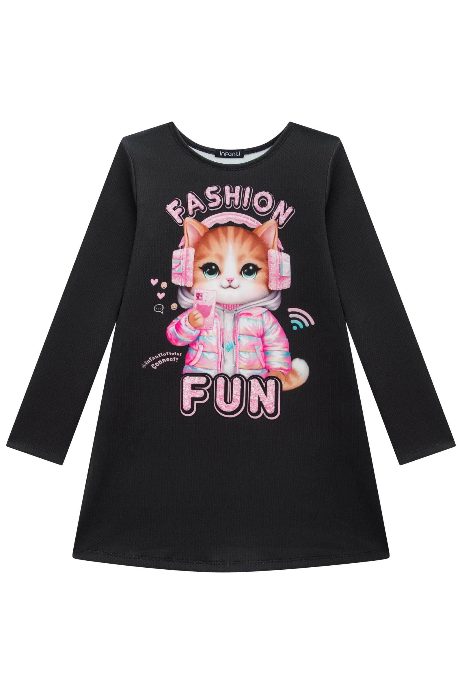 Vestido em Fly Tech 89211 Infanti Infantil Menina