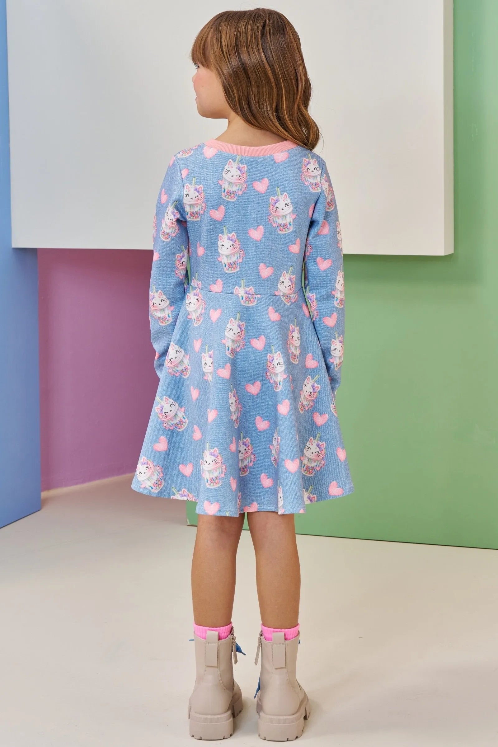 Vestido em Fly Tech 91810 Infanti Infantil Menina