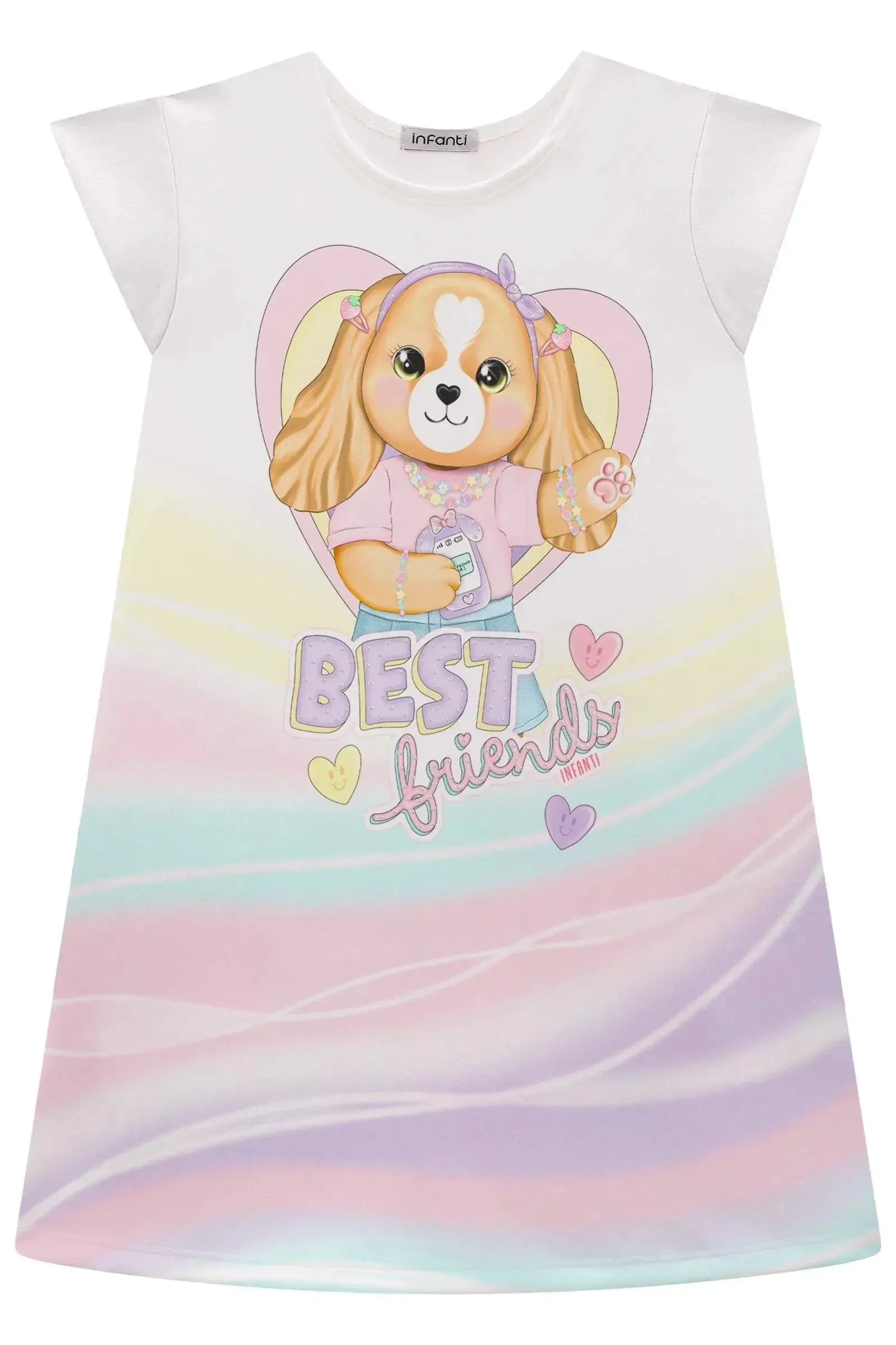 Vestido em Fly Tech 94458 Infanti Infantil Menina