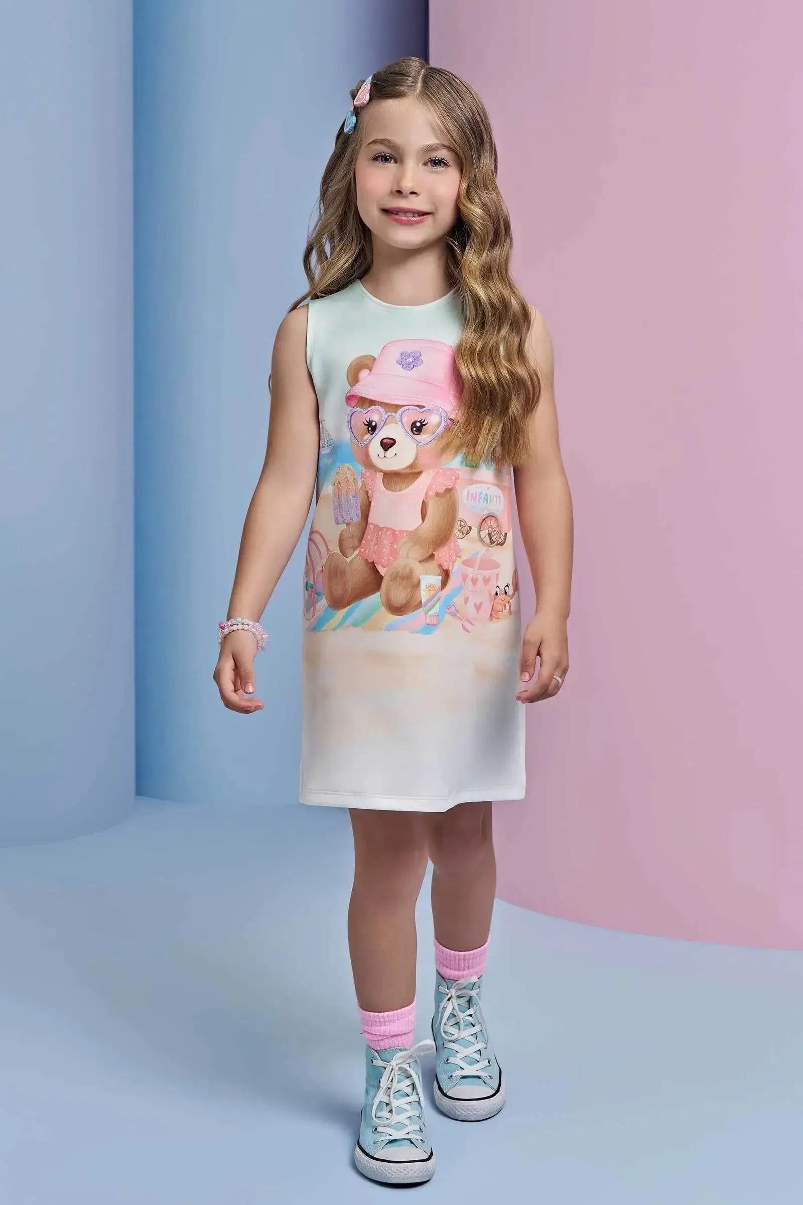 Vestido em Fly Tech 94641 Infanti Infantil Menina