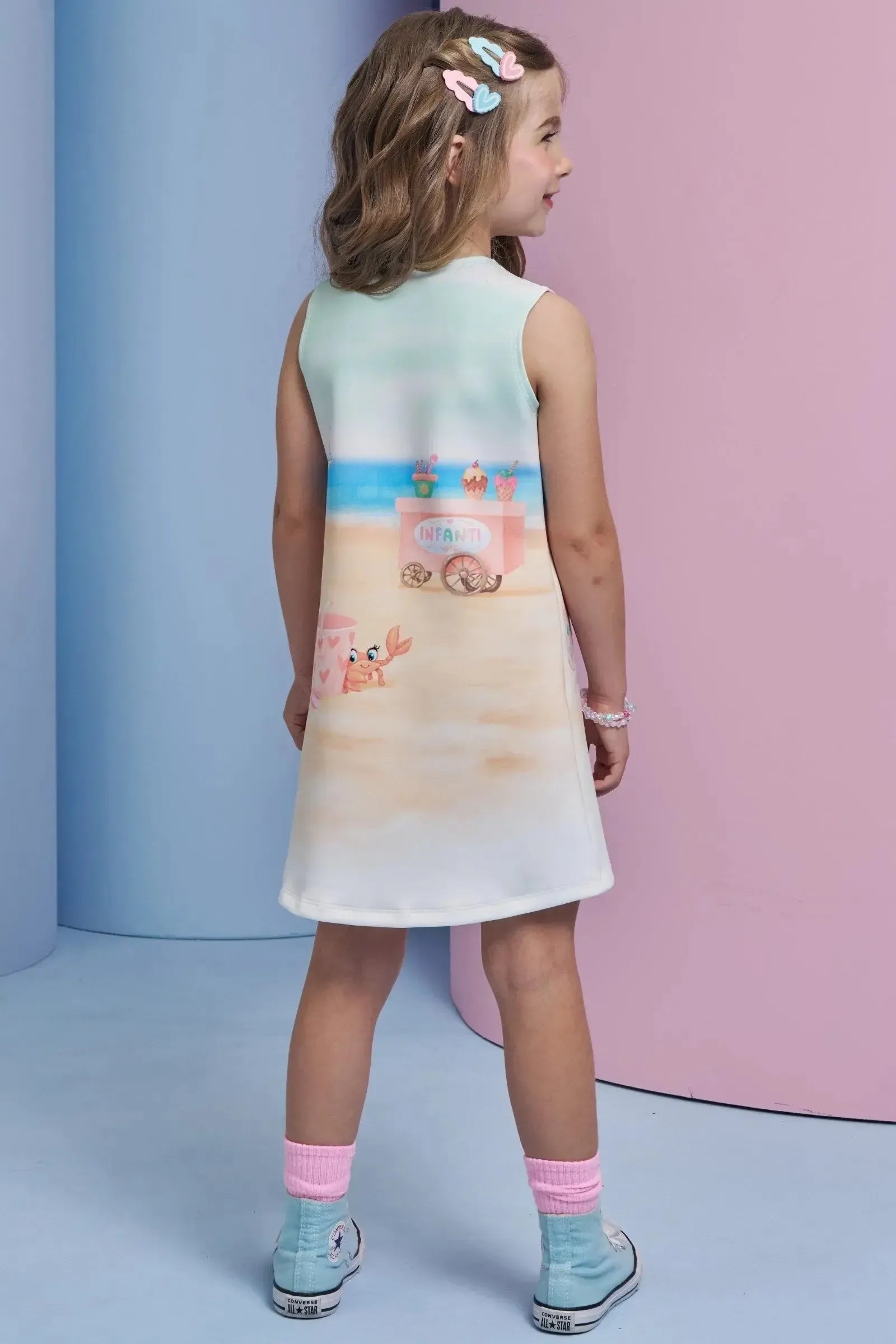 Vestido em Fly Tech 94641 Infanti Infantil Menina