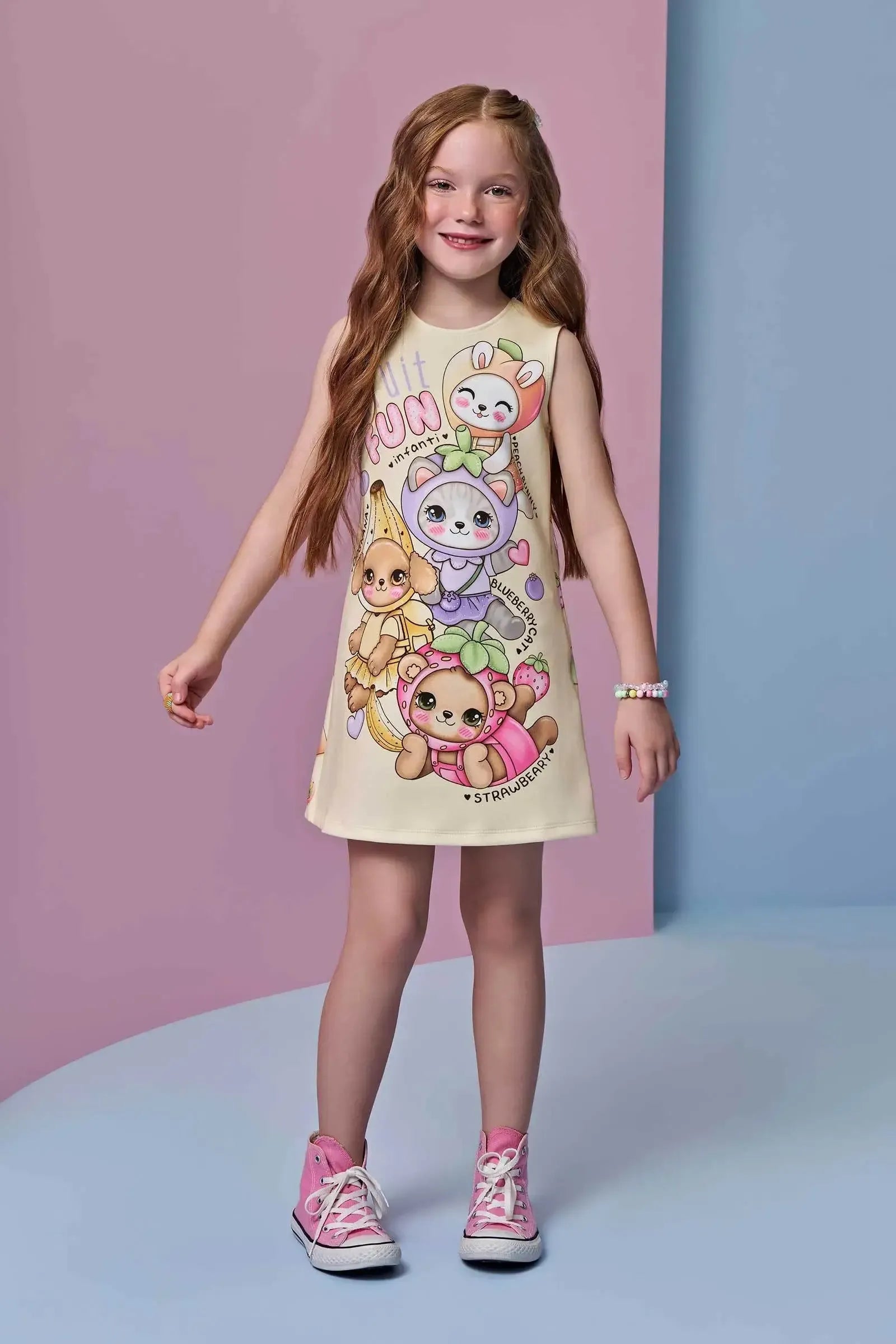 Vestido em Fly Tech 94642 Infanti Infantil Menina
