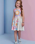 Vestido em Fly Tech. Acompanha Presilha de Cabelo 94928 Infanti Infantil Menina