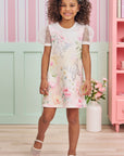 Vestido em Fly Tech e Tule 75020 Infanti