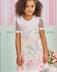 Vestido em Fly Tech e Tule 75020 Infanti