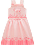 Vestido em Fly Tech e Tule 78293 Infanti