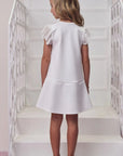 Vestido em Fly Tech e Tule 98772 Infanti Infantil Menina