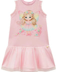Vestido em Fly Tech e Tule com Elastano 99302 Infanti Infantil Menina