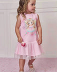 Vestido em Fly Tech e Tule com Elastano 99302 Infanti Infantil Menina