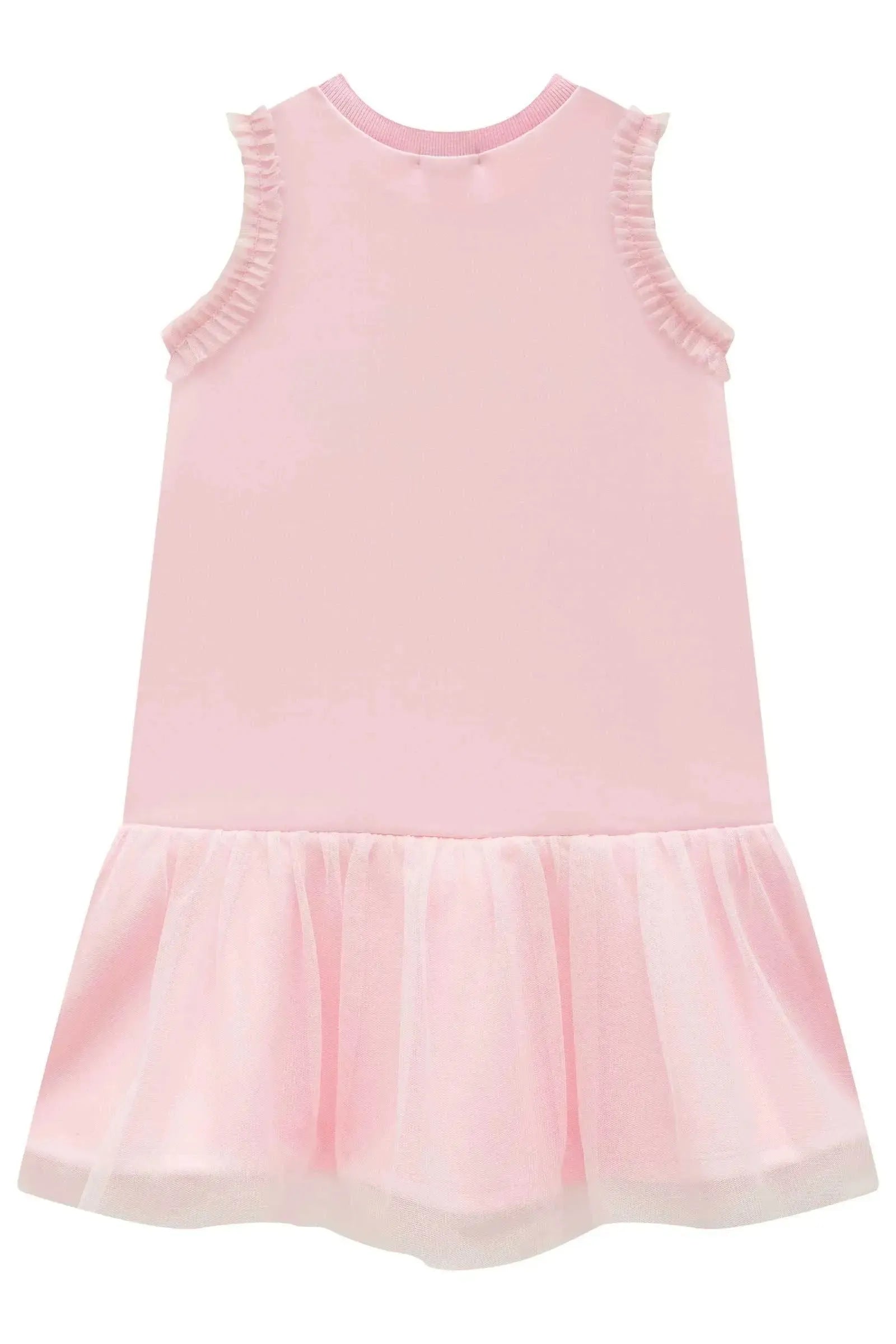 Vestido em Fly Tech e Tule com Elastano 99302 Infanti Infantil Menina