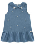 Vestido em Jeans 95339 Infanti Infantil Menina