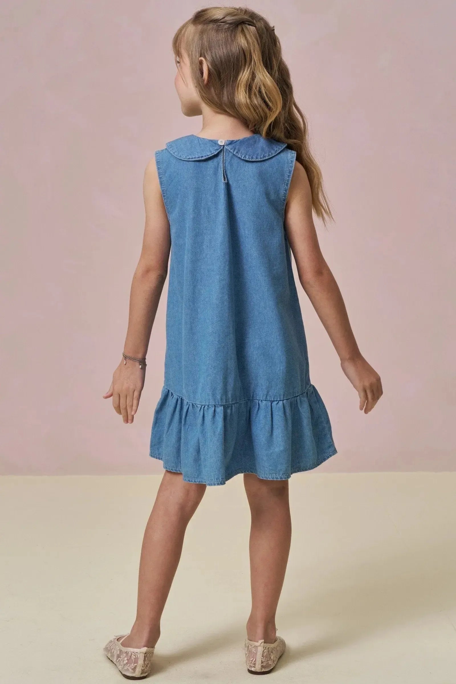 Vestido em Jeans 95339 Infanti Infantil Menina